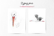 All about storks. 8 items, an Animal Illustration by Art by Lady Natali (Thumbnail 3 of 3)