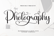 Photography | Script Font, a Handwritten Font by Scratchones (Thumbnail 1 of 9)