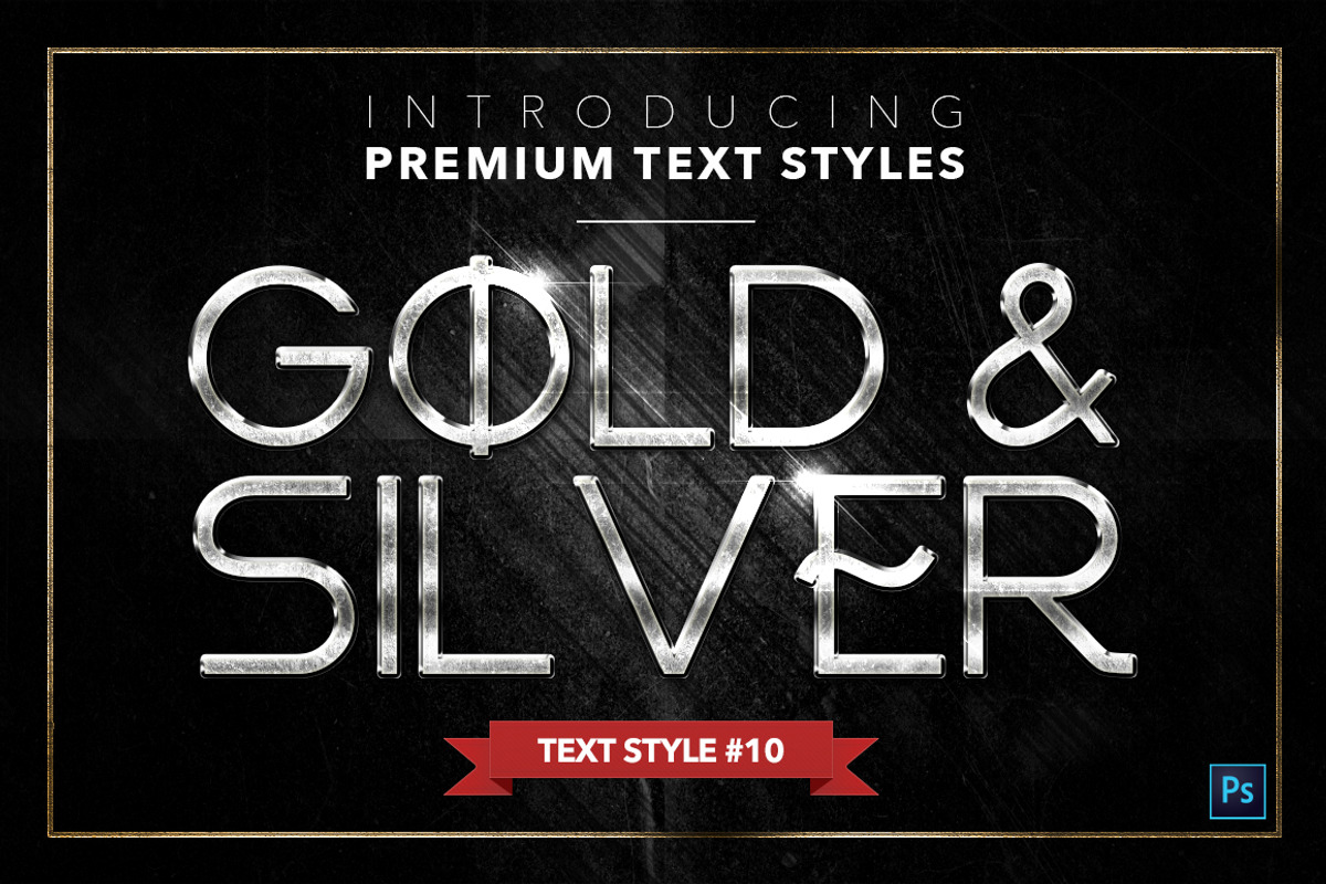 Gold & Silver #4 - 20 Text Styles, a Layer Style Add-On by Jonas Stensgaard (Photo 11 of 23)