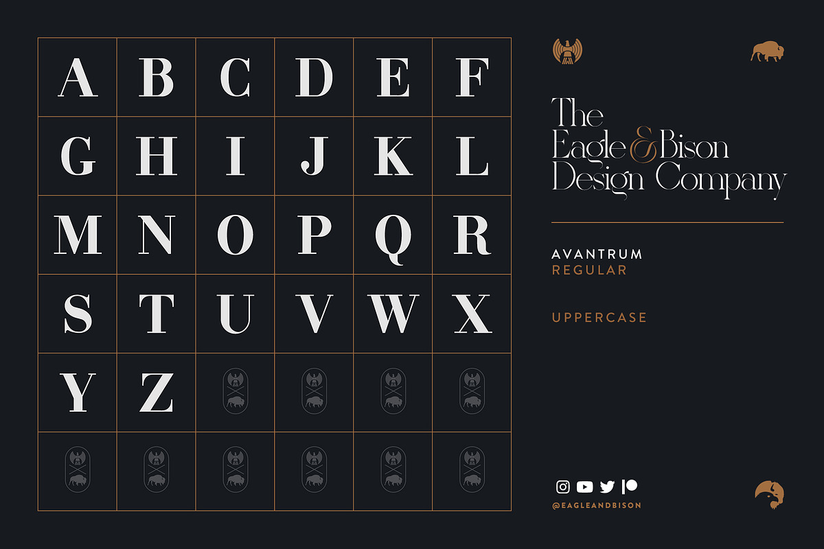 Avantrum, a Serif Font by Eagle & Bison Design Co. (Photo 2 of 2)