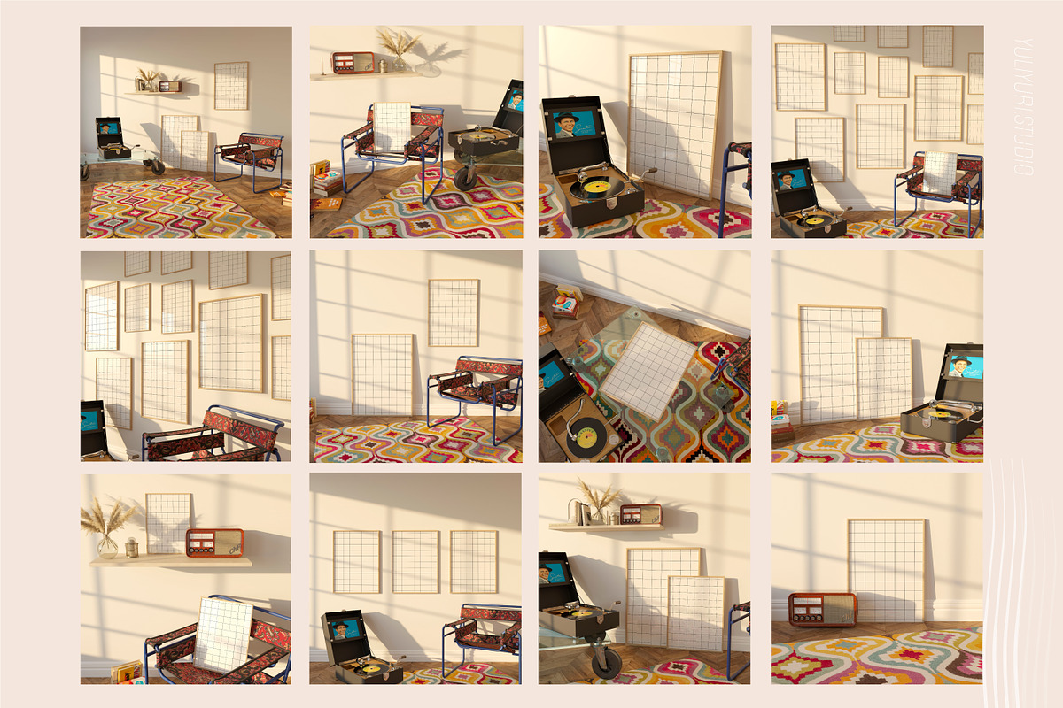 RETRO NOSTALGIA | Frame Mockup set, a Household Mockup by yuliyuri.studio (Photo 14 of 14)