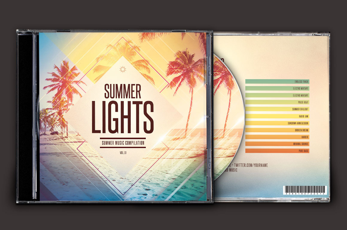 Summer Lights CD Cover Artwork, a Templates & Theme by styleWish
