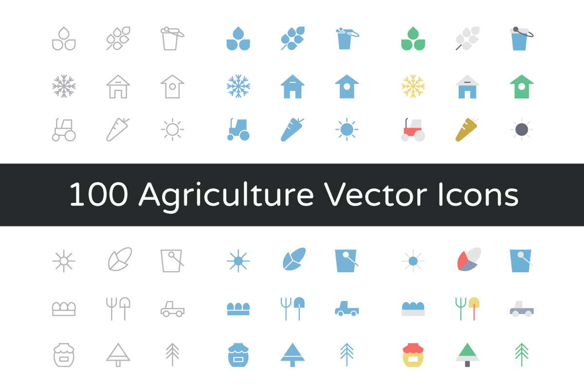 100 Agriculture Vector Icons