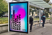 Warsaw Citylight Ad Bus Stop 10, an Advertising Mockup by Graphic Shelter (Thumbnail 4 of 5)