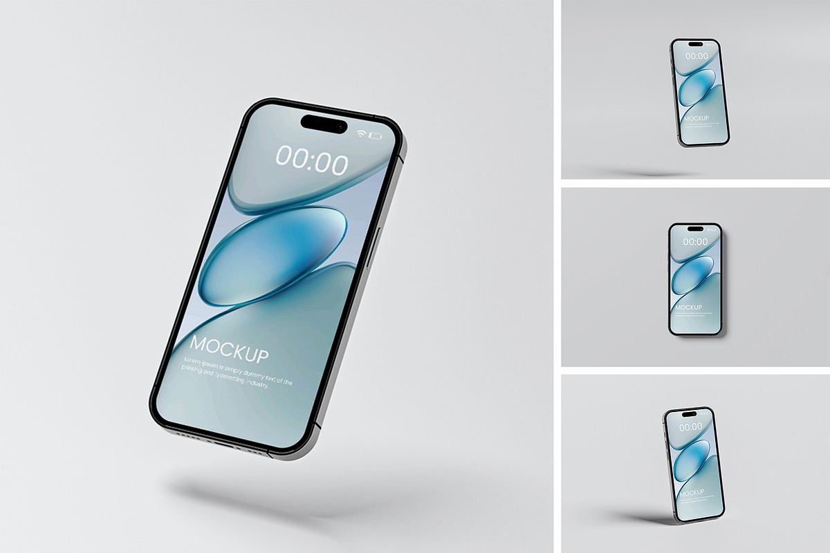 iPhone Mockup, an iPhone Mockup by graphic_keY (Photo 1 of 5)