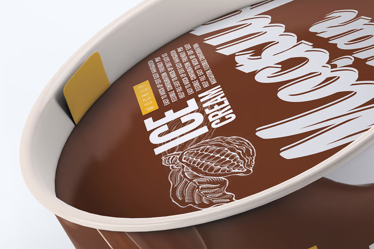 Ice Cream Package Mock-Up, a Packaging Mockup by DesignRushMarket (Photo 5 of 8)