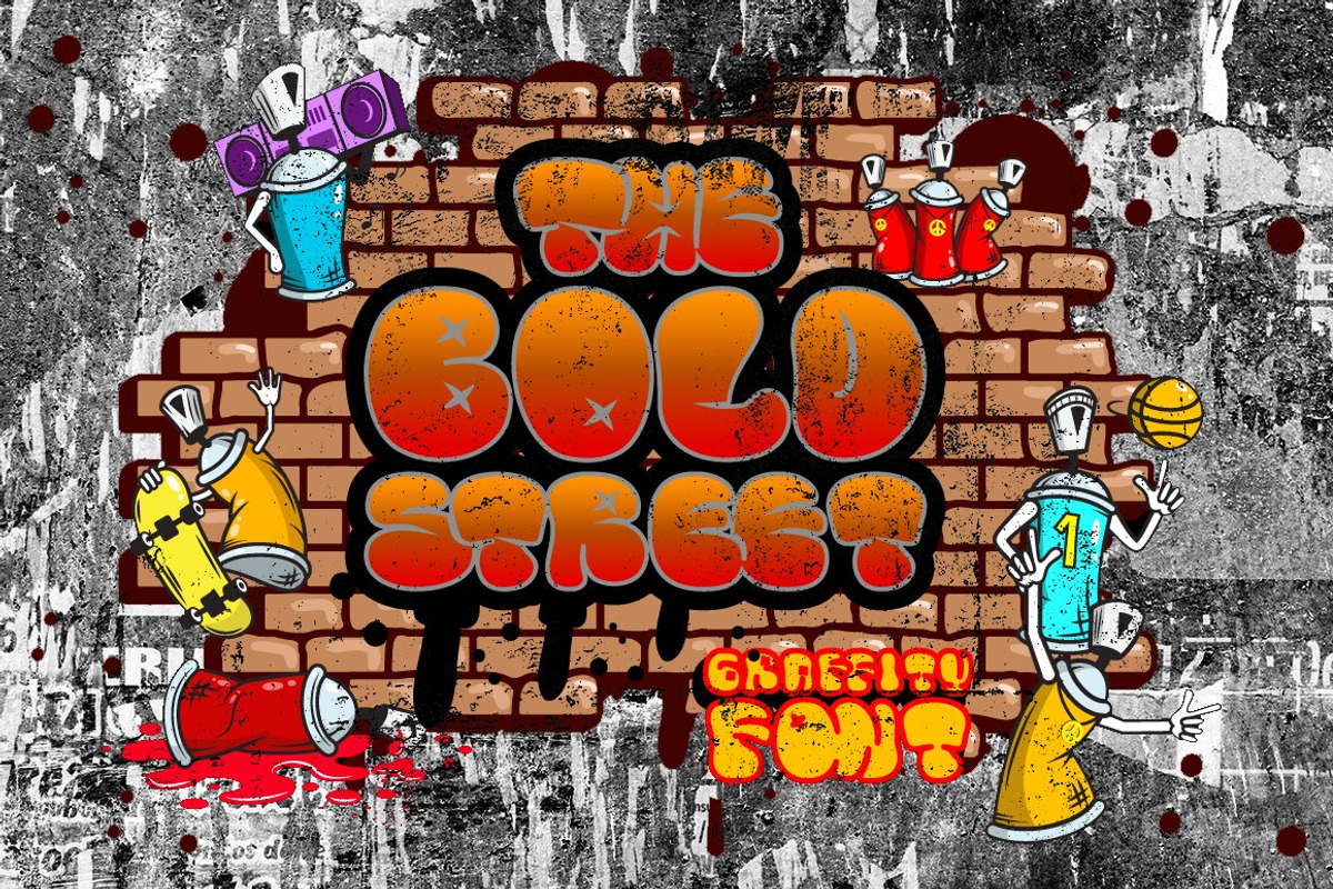 The Bold Street - Bold Graffiti Font, a Font by PutraCetol Studio (Photo 1 of 11)