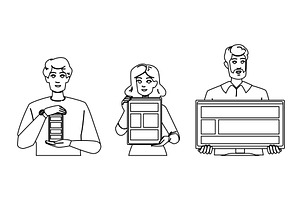 mockup responsive design vector, a Technology Illustration by pikepicture