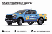 Modern Double Cab Pickup Mockup Set, a Product Mockup by Halal Graphic Studio (Thumbnail 1 of 15)