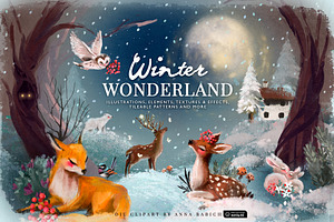 Winter Wonderland Oil Clipart