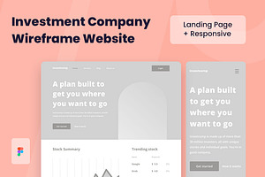 Investment Company Wireframe Website, a Wireframe Template by INSPR STD