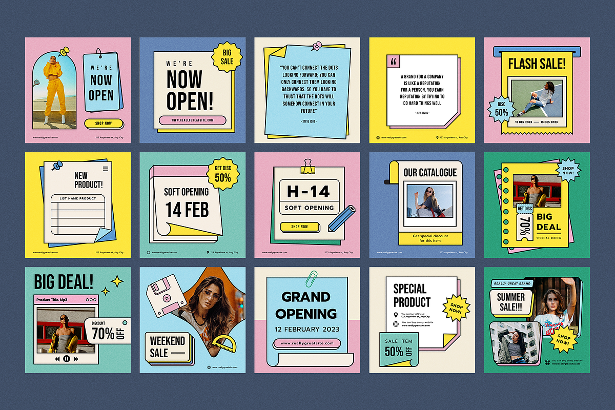 Paperetro - Social Media Templates, a Social Media Template by Surotype (Photo 9 of 9)