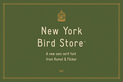 New York Bird Store, a Sans Serif Font by Komet & Flicker (Thumbnail 1 of 13)