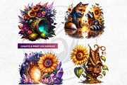 Enchanted Woodland & Sunflowers Set, a Seasonal Illustration by ThatsDesignArt (Thumbnail 6 of 10)