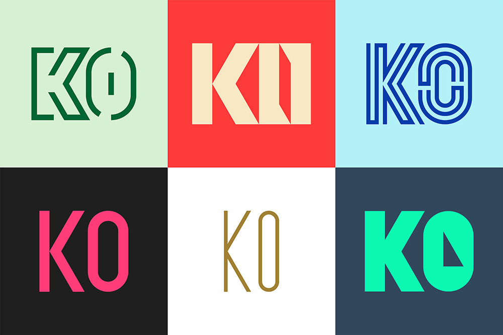 Set of letter KO logos, an Object Graphic by NataliiaVolyk