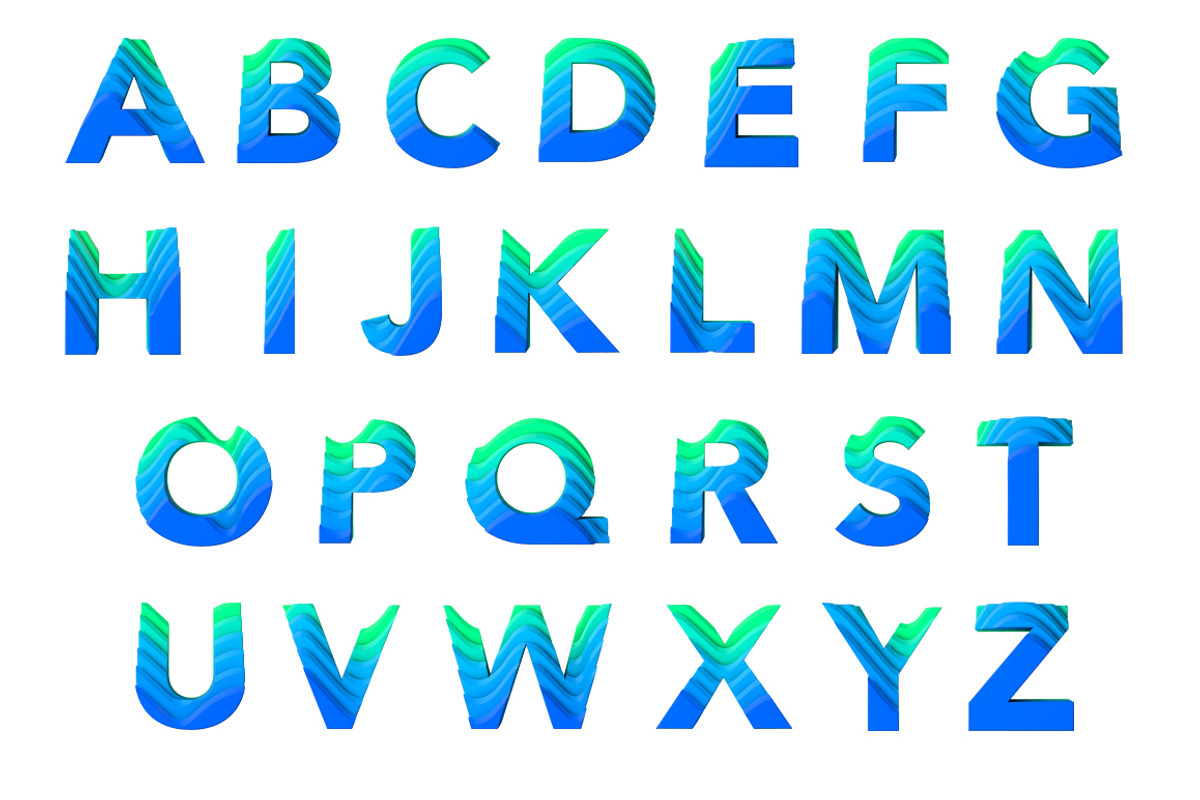 AQUA - OTF colour font preview 2