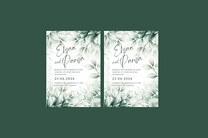 Greenery Wedding invite