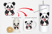 Panda with Ice Cream Clipart, a Graphic by Artnoy (Thumbnail 4 of 5)