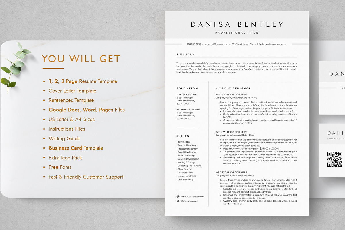 Modern Resume Template, a Resume Template by TheStandOutResume (Photo 8 of 8)