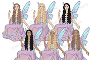 Spring Fairy Tale Girls Clipart, a Person Illustration by GlamArtZhanna (Thumbnail 3 of 4)