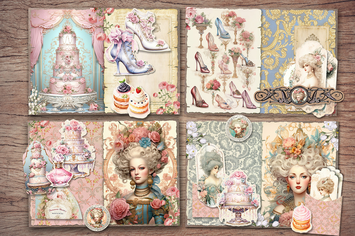 Marie Antoinette Scrapbook Kit, a Person Illustration by Secret Helper (Photo 3 of 8)