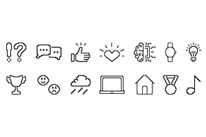Pixel Art Icon Set, an Illustration by Gentle Studio