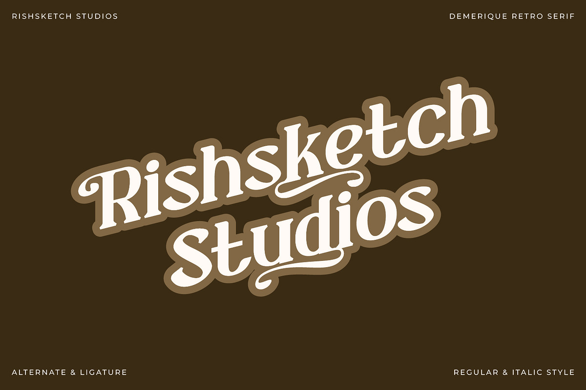 Demerique - Serif Typeface Font, a Serif Font by Rishsketch (Photo 11 of 15)