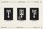 Circus Ace - Elegant Blackletter, a Blackletter Font by Pandeka Studio (Thumbnail 4 of 12)