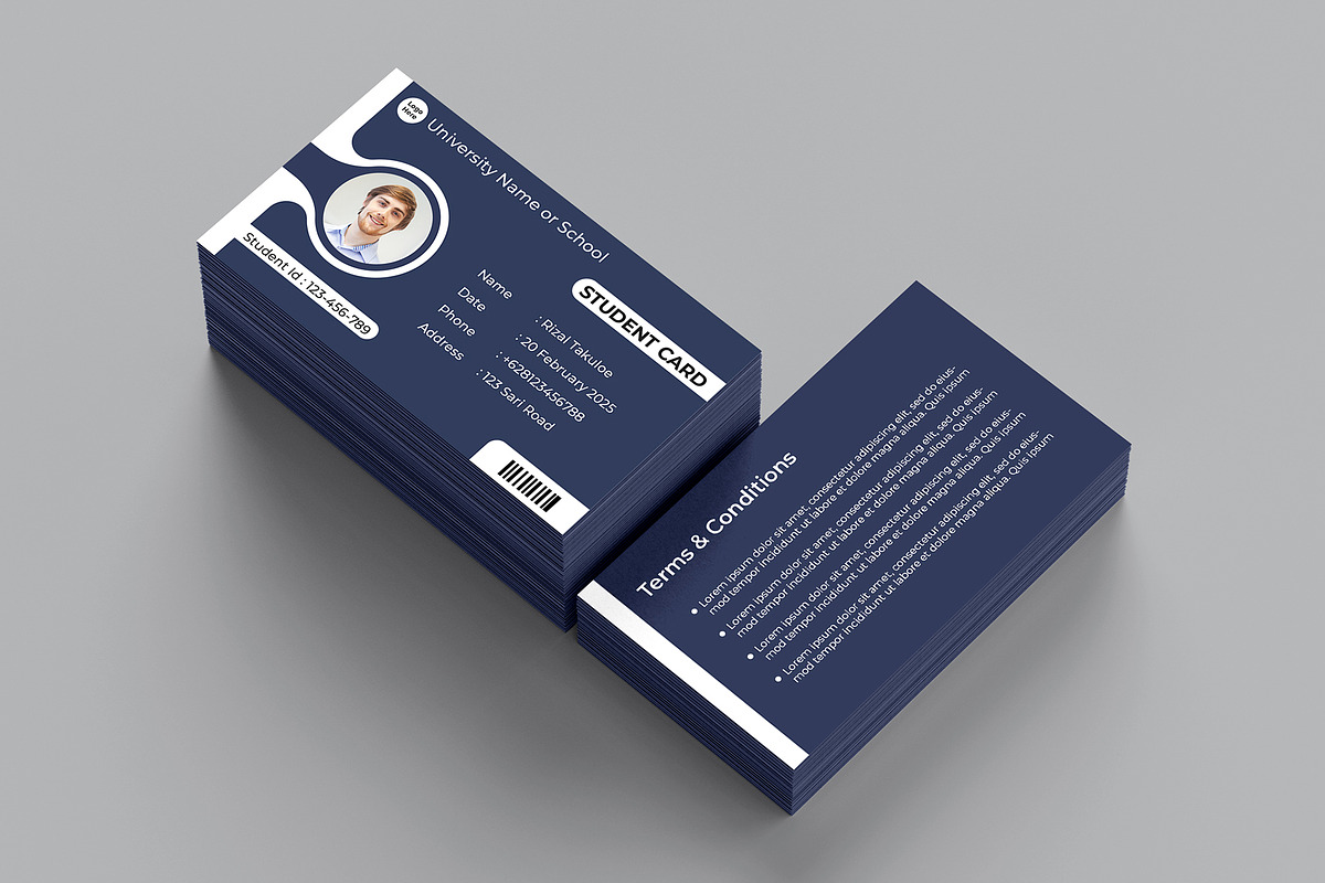 Student Card Template Vol 04, a Card Template by takuloerizal (Photo 2 of 3)