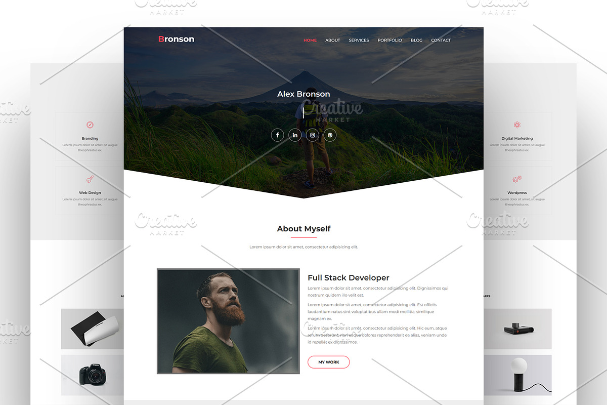 Portfolio Landing Page Template, a Landing Page Template by nandinigraphics (Photo 1 of 3)