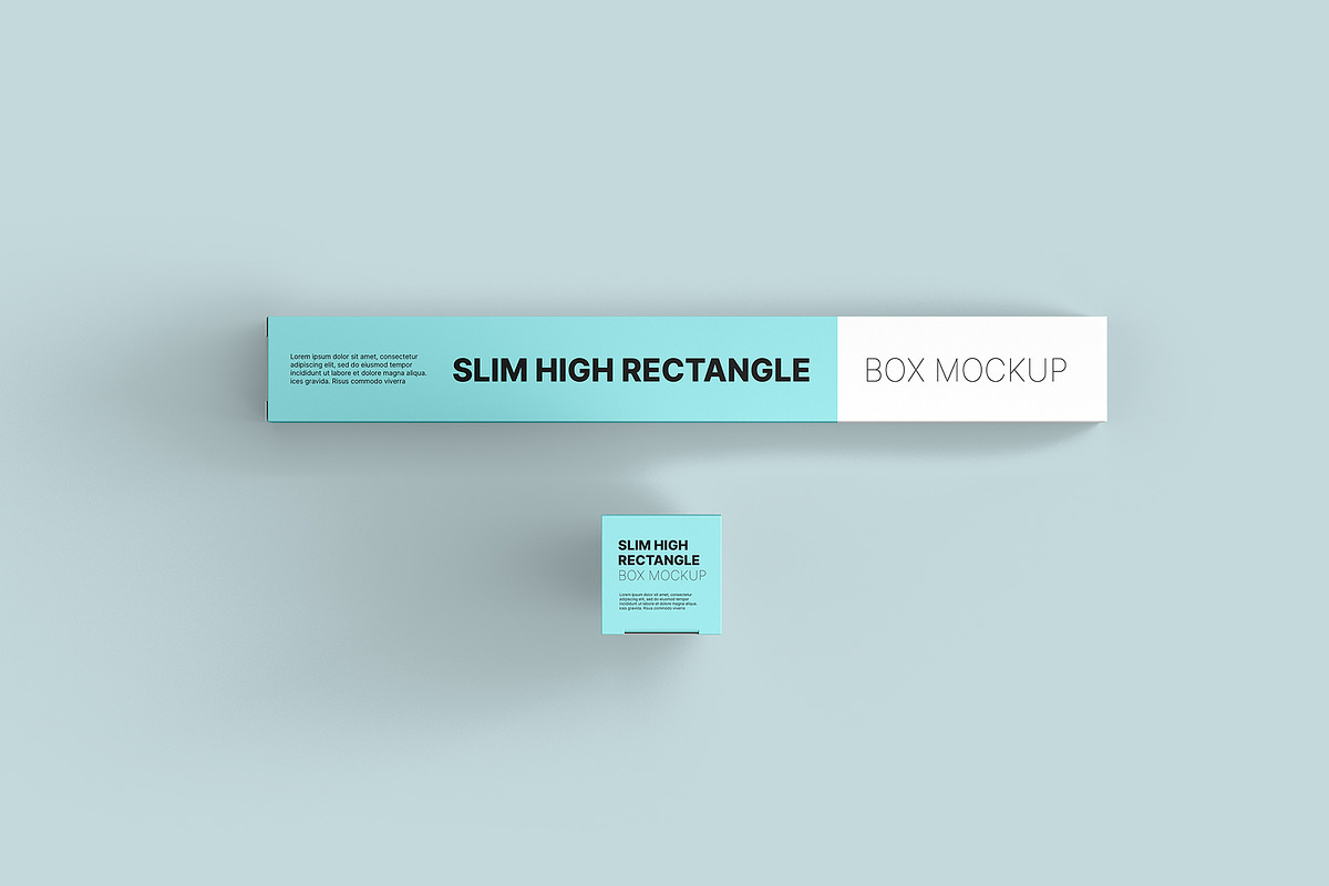 Slim High Rectangle Box Mockups, a Packaging Mockup by Illusiongraphic (Photo 9 of 19)