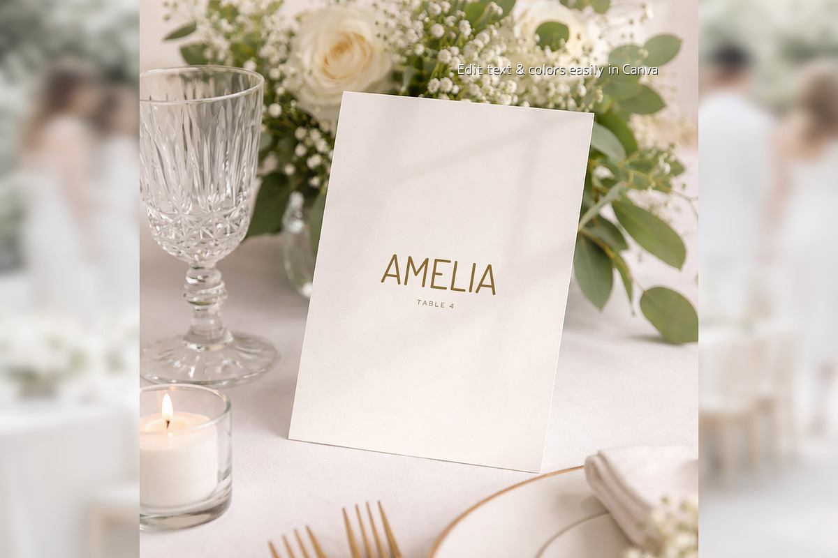 Elegant Menu&Place Card Canva bd008, a Card Template by TyphoonStudio (Photo 5 of 10)