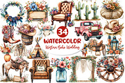 Western Boho Wedding Clipart, an Illustration by Dream Creation (Thumbnail 1 of 4)
