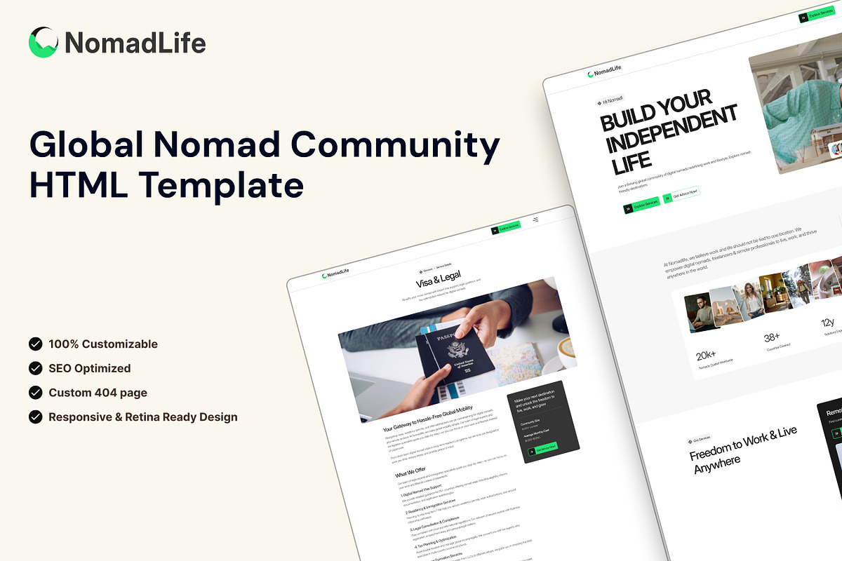 Nomadlife - Nomad Services Template, a HTML Template by TNCFlow (Photo 1 of 5)