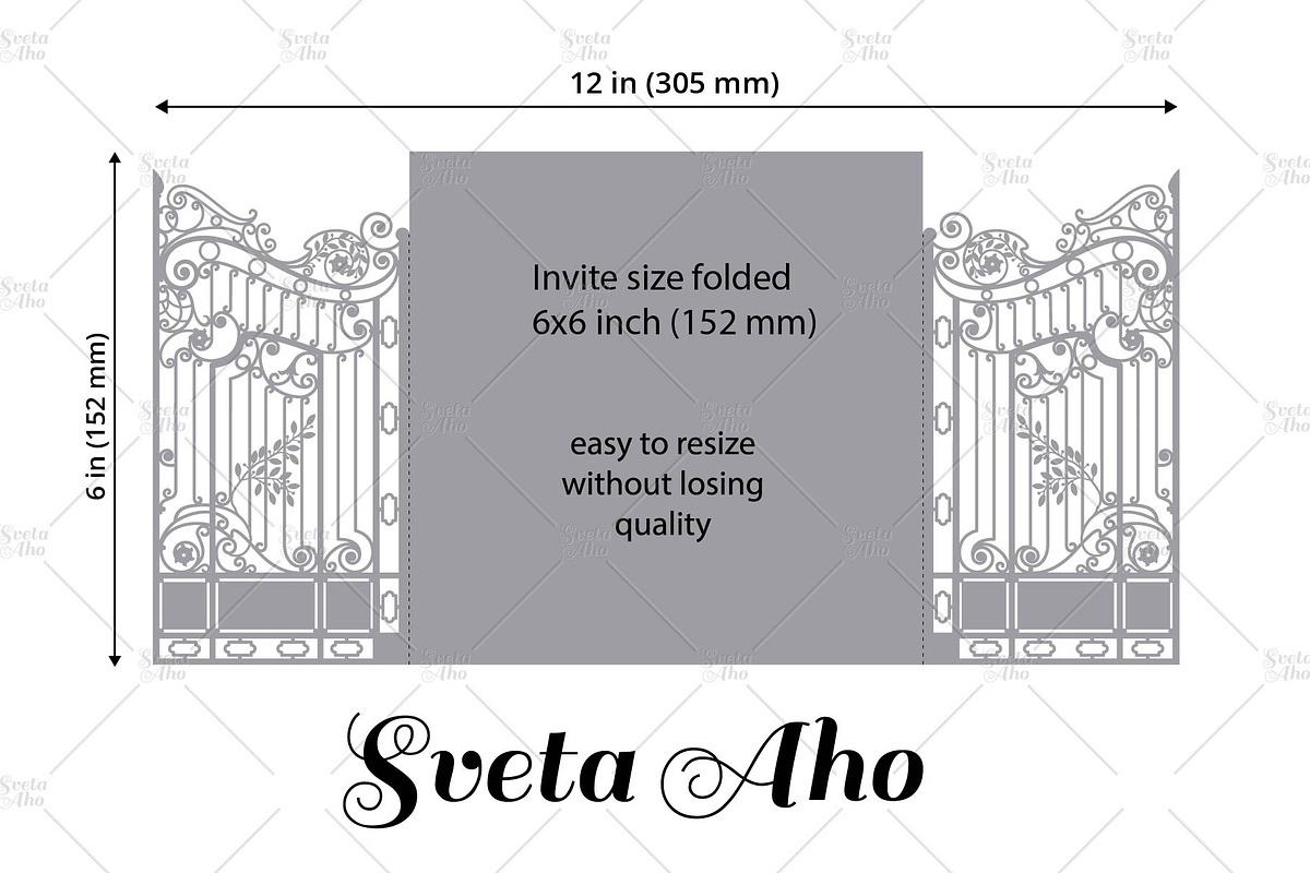 Gate Fold Laser Cut Card preview 2