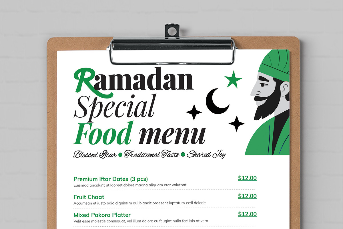 Ramadan Food Menu, a Flyer Template by MightyDesign (Photo 2 of 6)