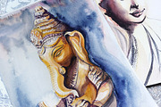 Yoga print Ganesha watercolor, an Illustration by lilisavelieva (Thumbnail 2 of 3)