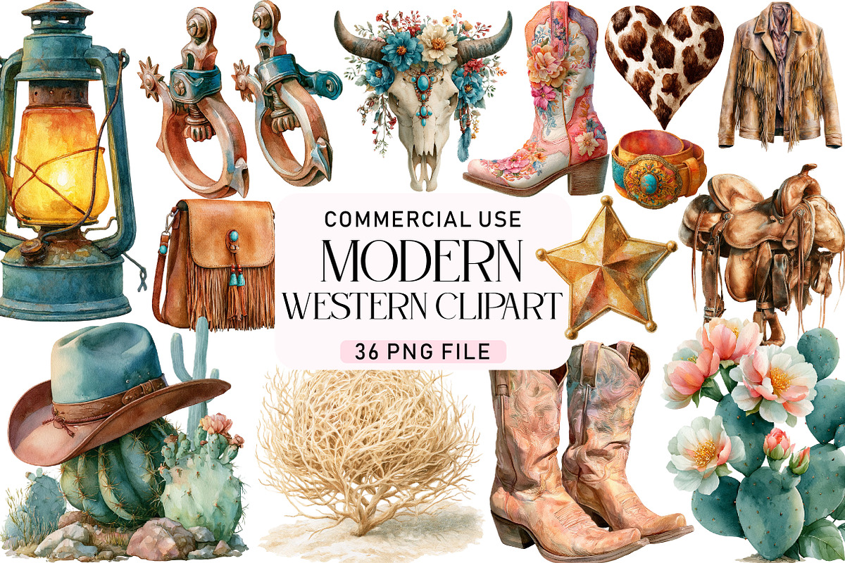 Western Clipart Bundle, a Seasonal Illustration by Daily.Designs (Photo 1 of 4)