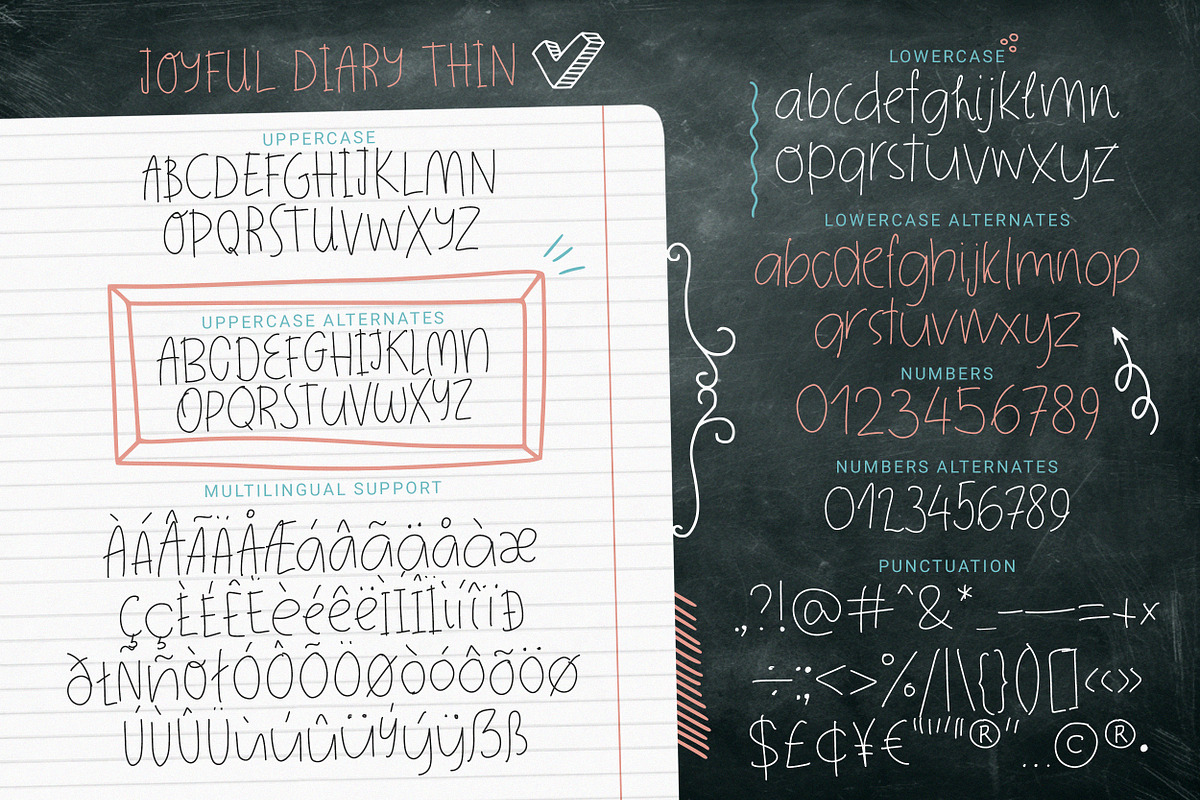 Joyful Diary | Playful Handwriting, a Handwritten Font by AnMark (Photo 8 of 14)