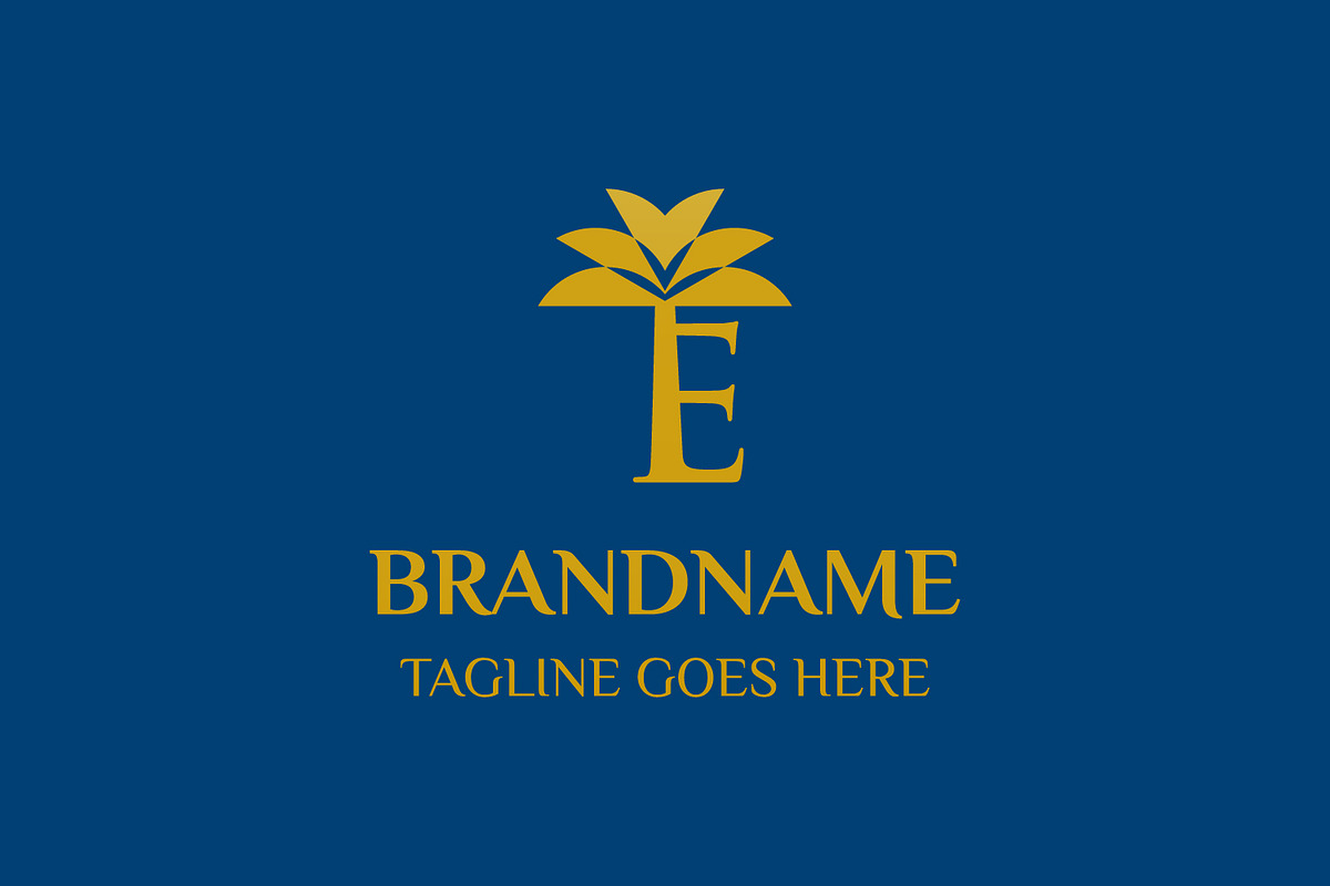 Letter E Palm Tree Luxury Logo, a Branding & Logo Template by Pray Art Design Studio