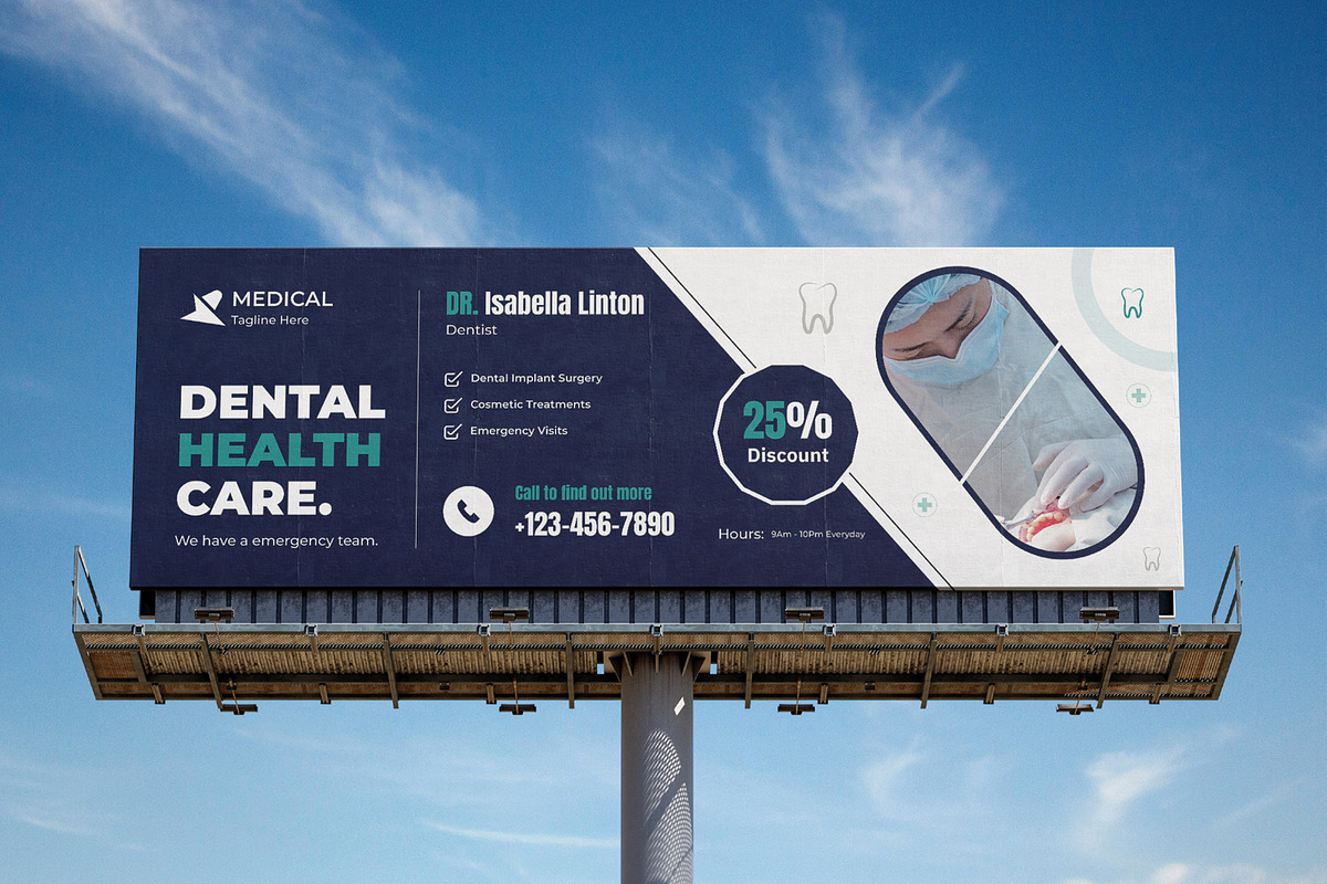 Dental Health Care Billboard Design, a Stationery Template by MightyDesign (Photo 3 of 6)