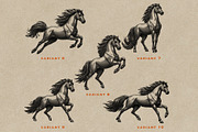 Horse Heraldry Engraving Collection, an Object Graphic by Kaizla03 (Thumbnail 4 of 4)