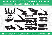 Rocket Launcher Missile Svg, an Object Graphic by VectorWorlds (Thumbnail 3 of 3)