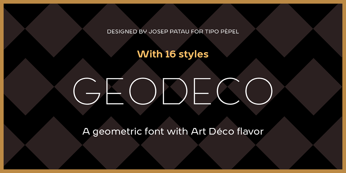 GeoDeco, a Sans Serif Font by Tipo Pépel (Photo 1 of 9)