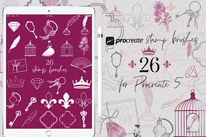 Procreate vintage feminine brushes