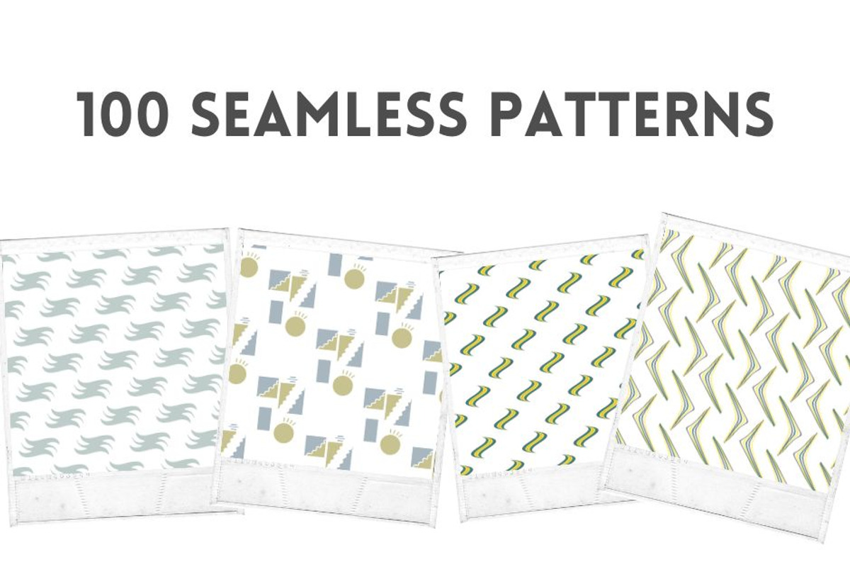 100 minimalist seamless patterns, a Pattern Graphic by pictures for you