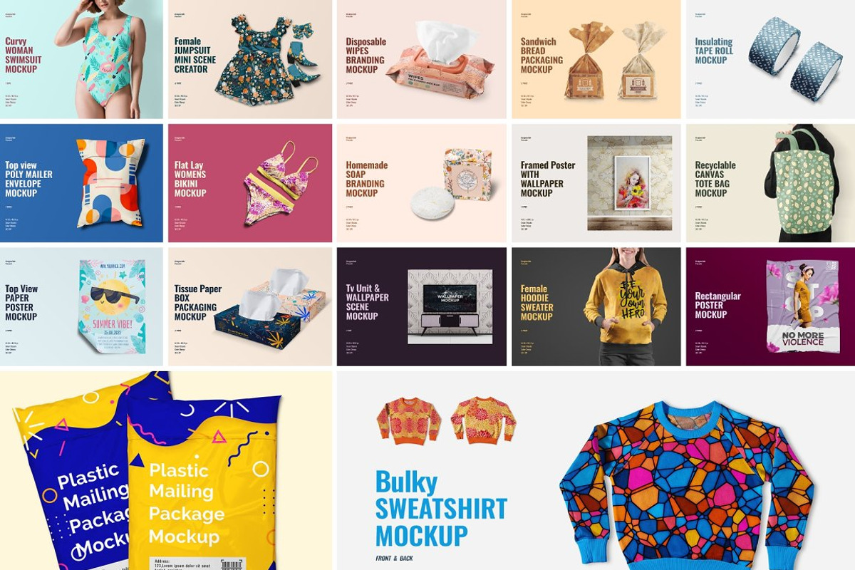 All Mock-Ups Bundle For Lifetime, a Product Mockup by Designertale (Photo 6 of 10)