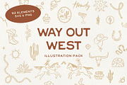 Western Desert Hand Drawn Elements, an Illustration by Claire Emery Designs (Thumbnail 1 of 6)