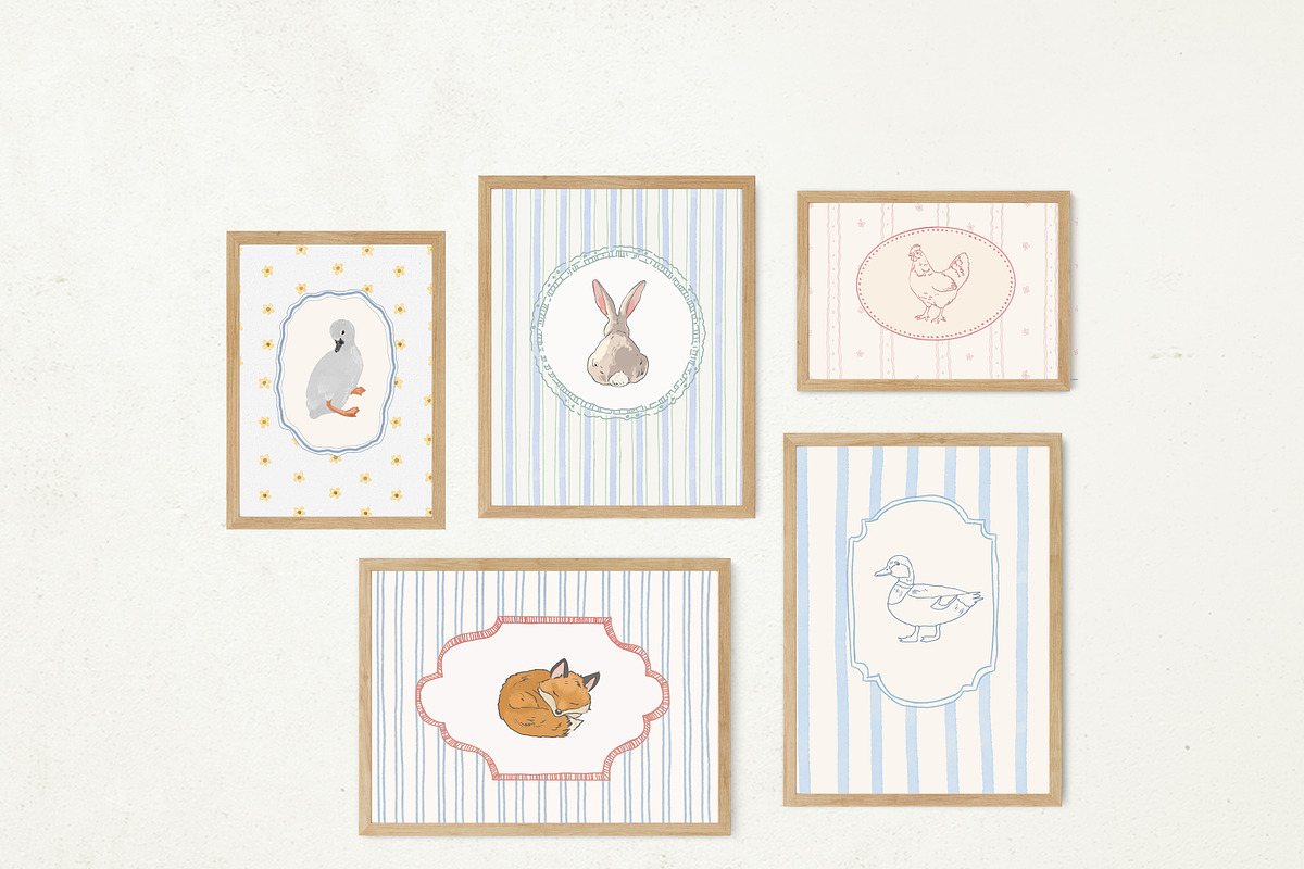 Vintage Nursery Prints Bundle - 140, a Background Graphic by Artemsky (Photo 7 of 17)