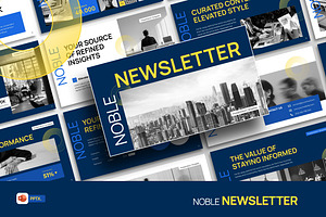 Noble Newsletter PowerPoint, a Presentation Template by Loin Studio